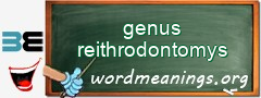 WordMeaning blackboard for genus reithrodontomys